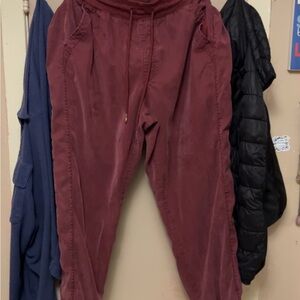 Womens Burgundy Jogger Pants size xxl!